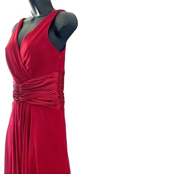 LONDON TIMES Sheer Sleeveless Dress Cranberry Size 4 - Picture 3 of 13